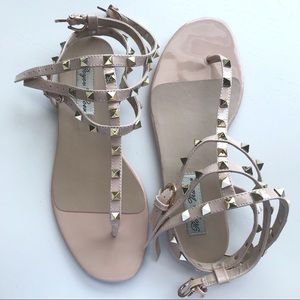 Gladiator Stud Sandals Rock Star Nude  38 / 8